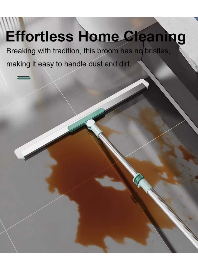 Rubber Squeegee Broom for Floor, Head Non-Stick Hair Sweeping Tool Adjustable Floor Scraping Sweeper for Bathroom, Window, Kitchen, Tile Floor Cleaning - Image 2